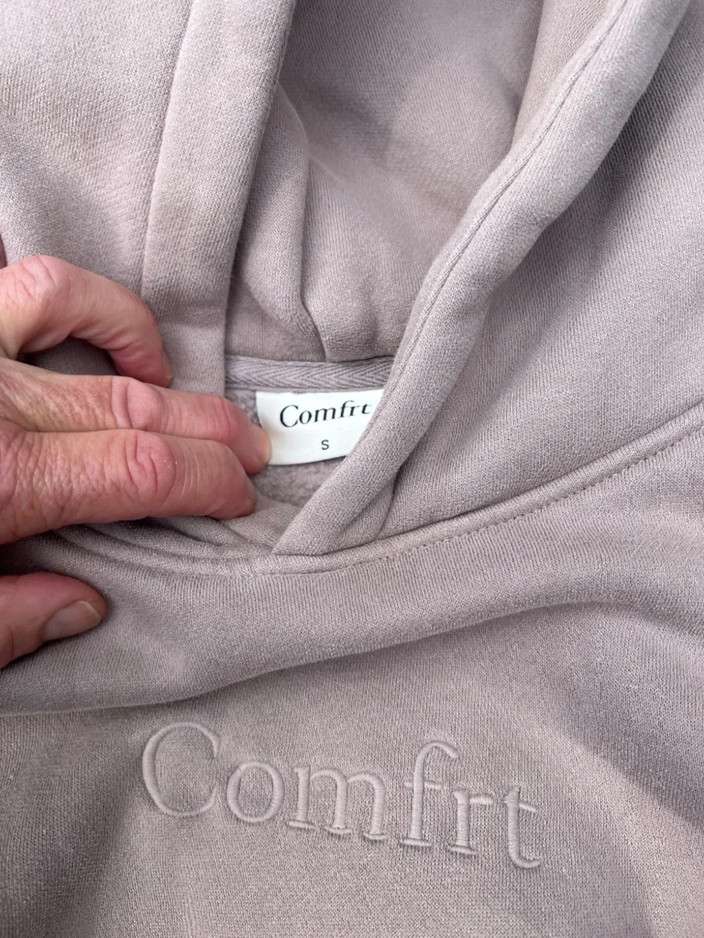 Comfrt brand fleece sweatpants and hoodie